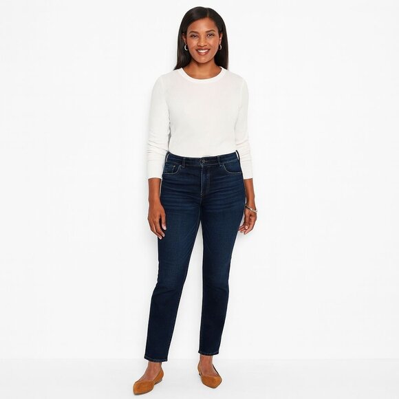 Democracy Womens Jean AbSolution Skinny Crop Dark Wash Stretch Denim Size 8 - Picture 1 of 12